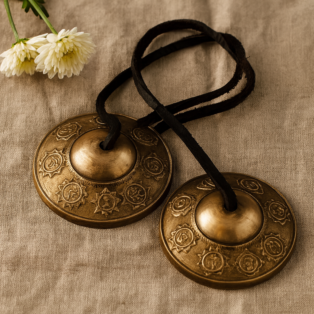 Tingsha cintányérok tibeti 7 csakra 7cm