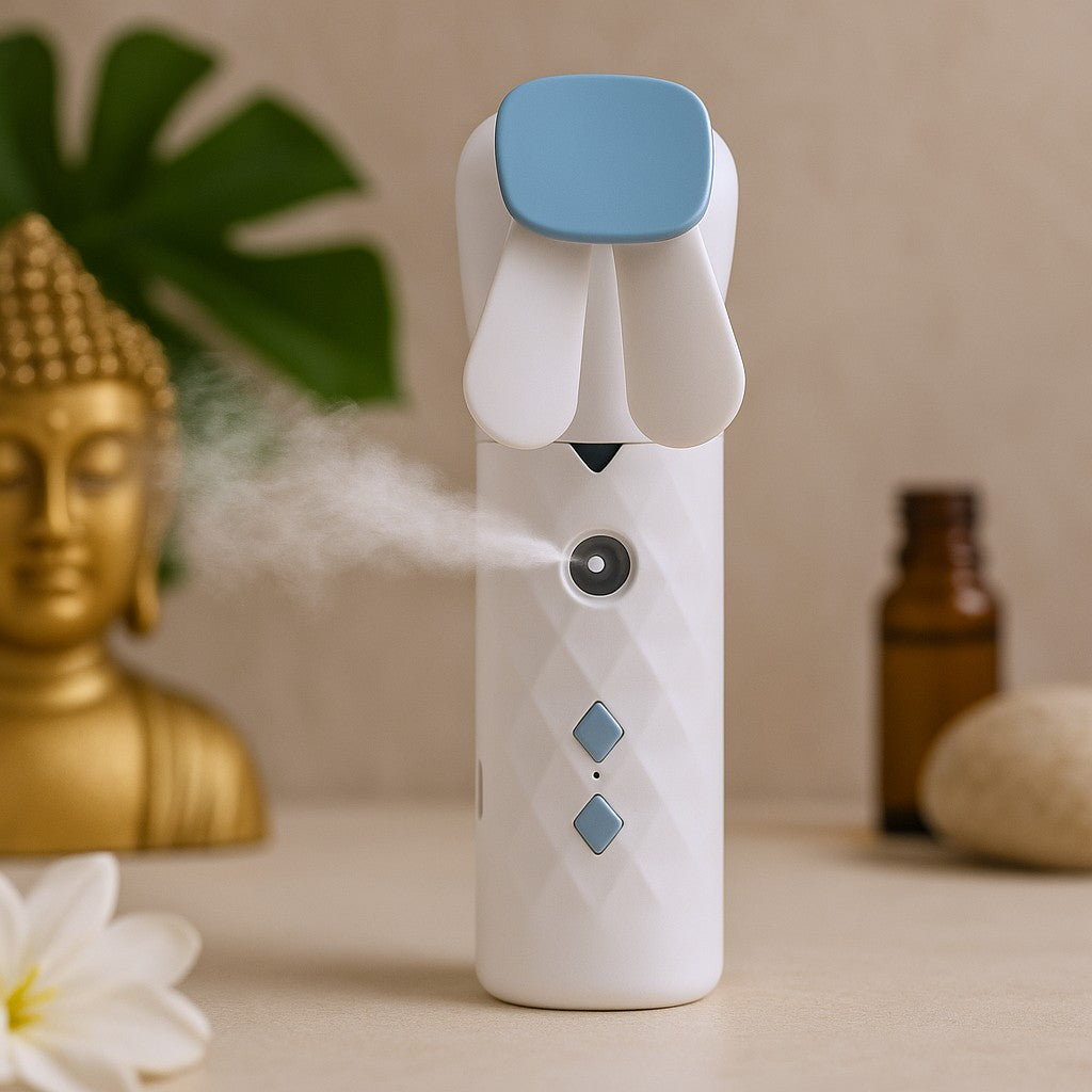 Nano köd arcpermetező ventilátor, USB újratölthető