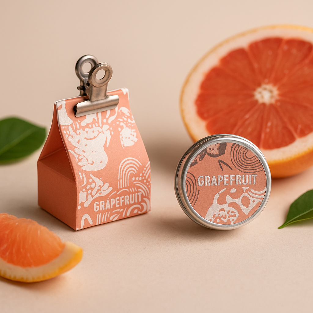 Vegánsky balzam na pery Grapefruit ručne liaty Sheffield