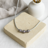 Ogrlica 18k zlato i srebro sterling boho