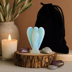 Opalite Crystal Angel Figurine
