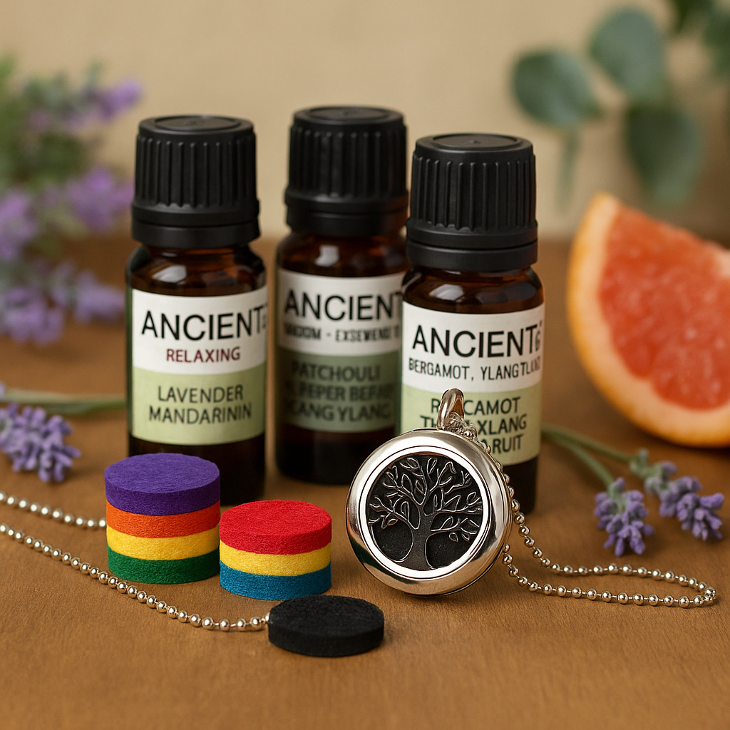 Aromatherapie-Halskette Lebensbaum als Geschenkset