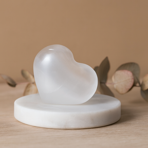 Selenite Heart Crystal 3-4 cm, Crystal Symbol