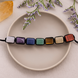Chakra slebet sten armbånd