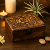 Mittlere Erinnerungsbox aus Holz 15x10x6cm - Om