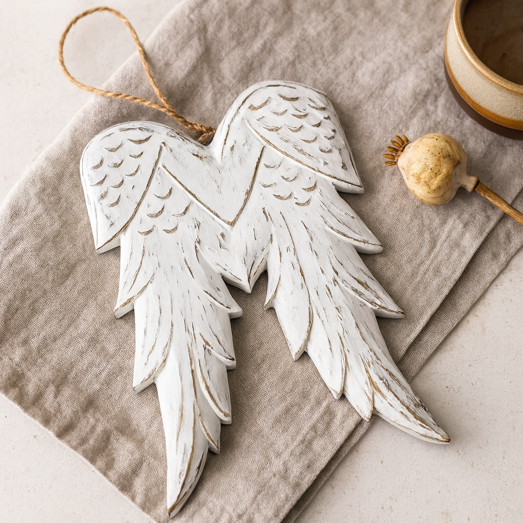 Asa de Anjo Dupla Artesanal 31cm