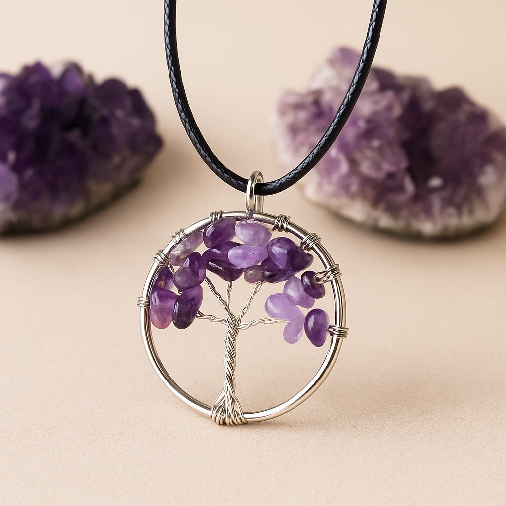 Colgante Árbol de la Vida - Amatista