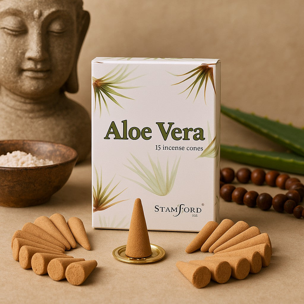 Aloe Vera Incense Cones 15 Pack Stamford