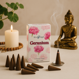 Geranium Røkelseskjegler 15 Pakke Stamford