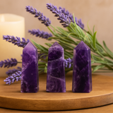 African Amethyst Crystal Tower Obelisk Point 5cm