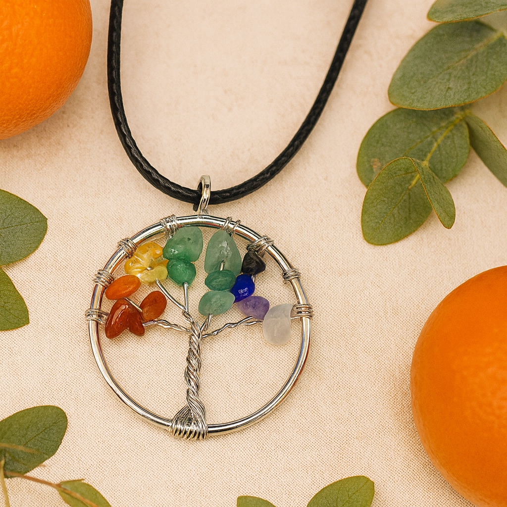 Pendente Árvore da Vida dos Sete Chakras