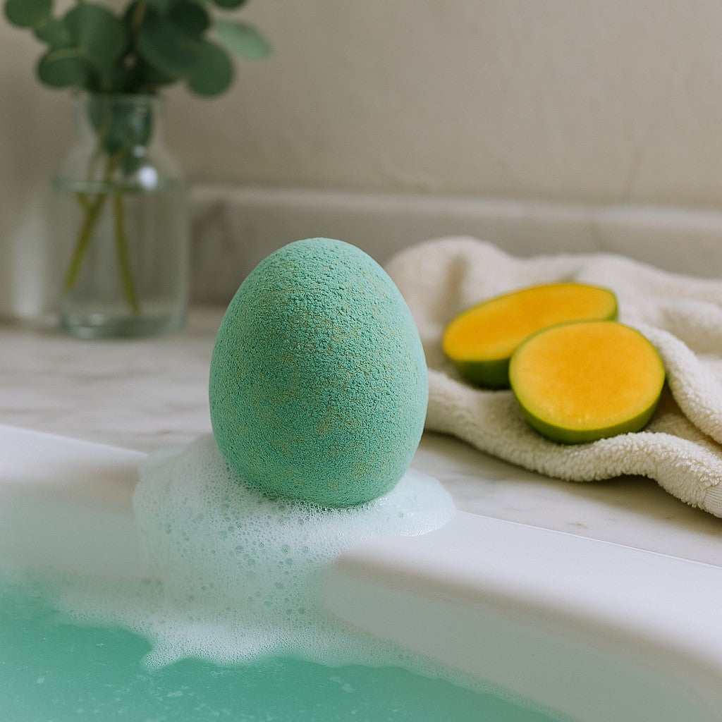 Koupelové bomby ve tvaru vajíčka mango 6 kusů