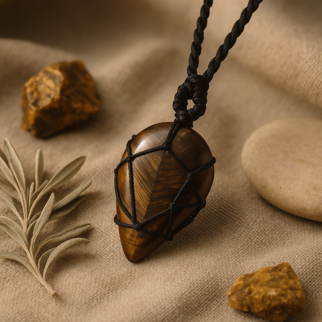 Tiger Eye Teardrop Pendant