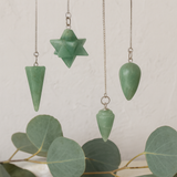 Pendolo divinatorio in cristallo di avventurina verde