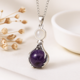 Amethyst Crystal Pendant Healing Hands