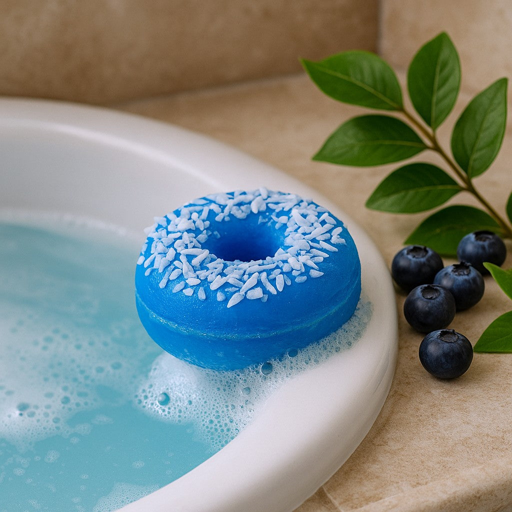 Borůvkový koupelový donut