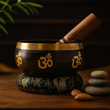 Singing Bowl Set Om Yoga