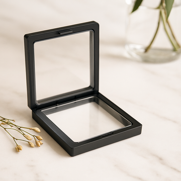 3D kelluva näyttökehys 7x7 cm musta