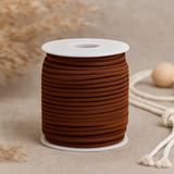 Hangerkoord nep suède donkerbruin 2.5mm 45m