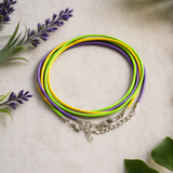 Waxed Cotton Necklace Cord 2mm x 55cm Assorted