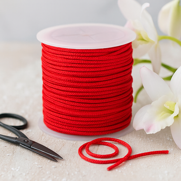 Rød snor rulle i bulk – 2mm x 25m
