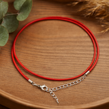 Vahattu puuvillakaulakorun nauha, 2mm 55cm punainen