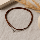 Prívesok Náhrdelník Uzáver Kordu Tmavohnedý 55cm 2.5mm