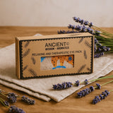 Almohada para ojos de lavanda en caja de regalo, algodón natural