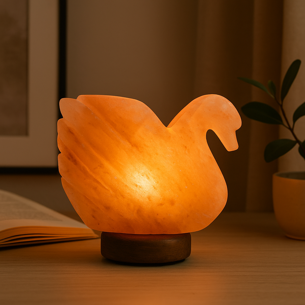 Himalajska solna lampa s žaruljom 3x5x7 inča Swan