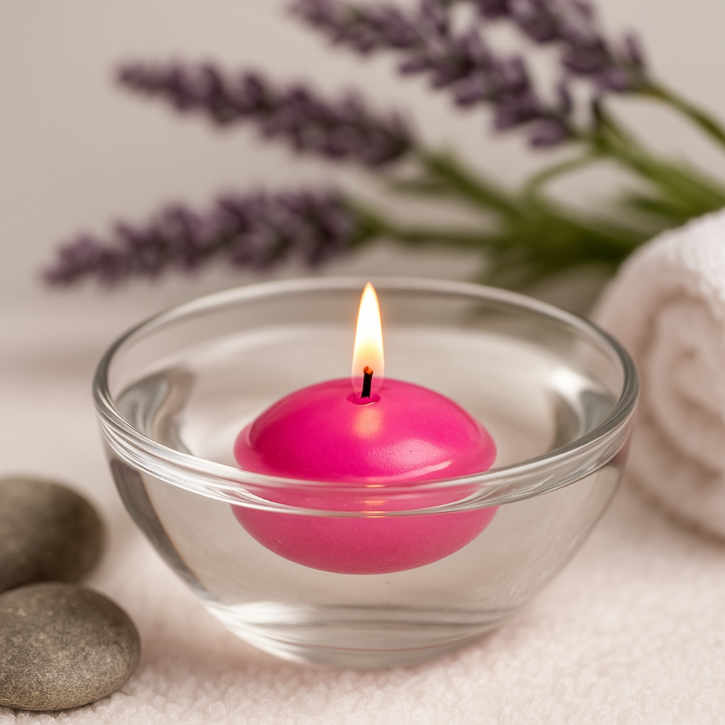 Velas Flutuantes, Pequenas Lavanda Sem Aroma Pacote de 10