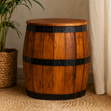Taburet de depozitare butoi de bere - Natural