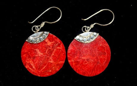 925 Silver Earrings - Classic Disc - SHAMTAM.COM