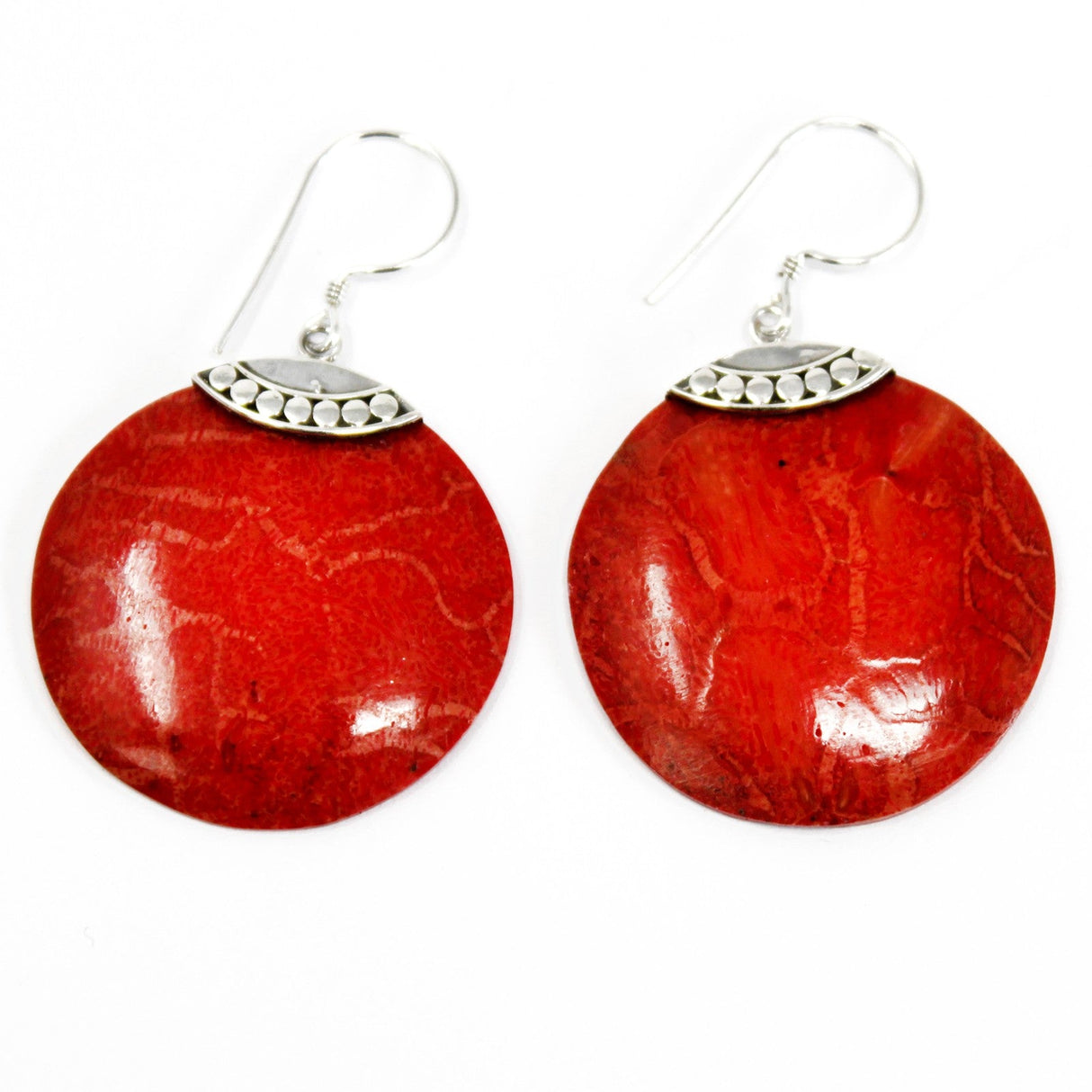 925 Silver Earrings - Classic Disc - SHAMTAM.COM