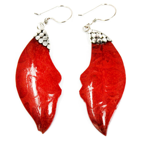 925 Silver Earrings - Leaf Drop - SHAMTAM.COM