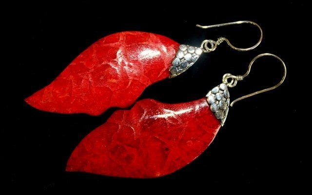 925 Silver Earrings - Leaf Drop - SHAMTAM.COM