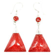 925 Silver Earrings - Triangle Double Drop - SHAMTAM.COM