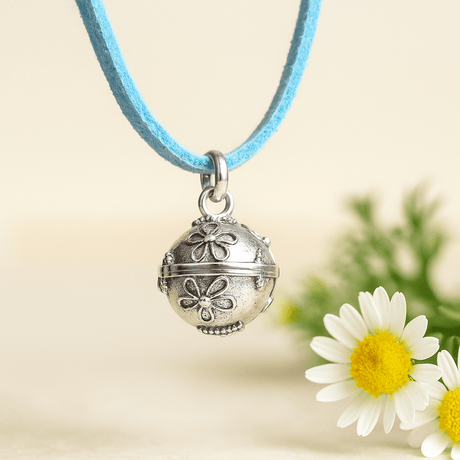 925 Sterling Silver Angel Bell Necklace 12mm Faith - SHAMTAM.COM