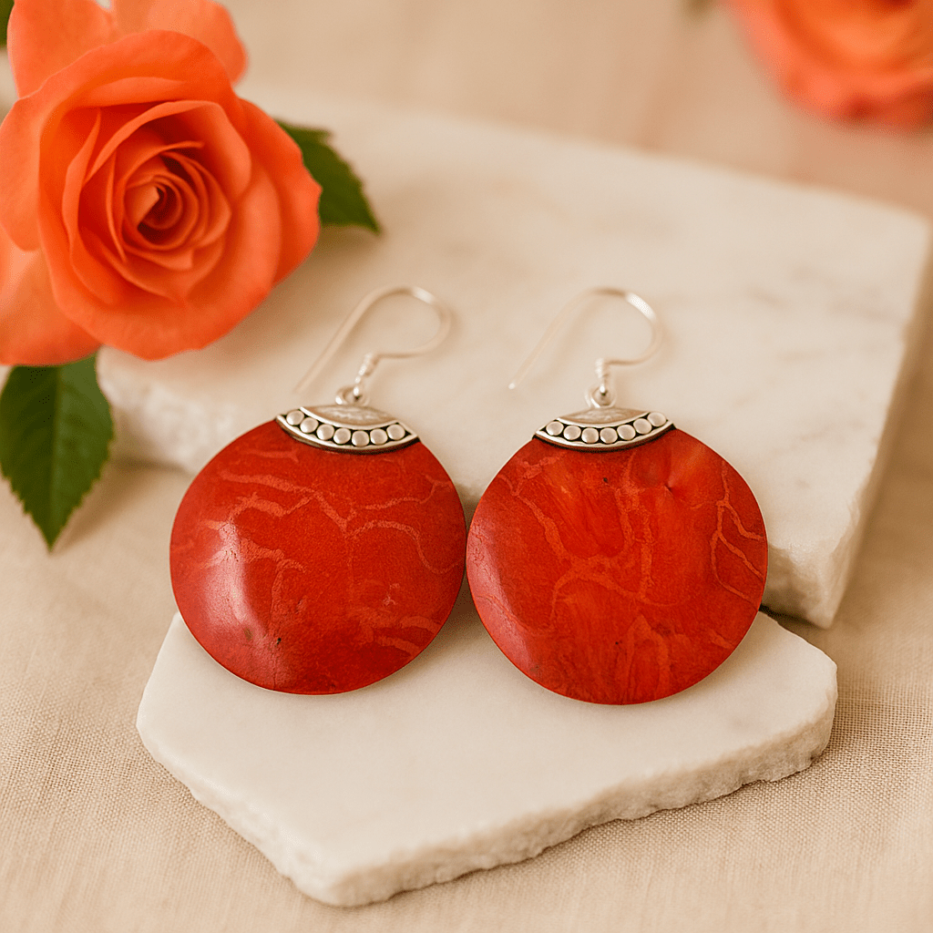 925 Sterling Silver Disc Earrings - SHAMTAM.COM