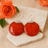 925 Sterling Silver Disc Earrings - SHAMTAM.COM