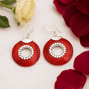 925 Sterling Silver Donut Earrings Pair - SHAMTAM.COM