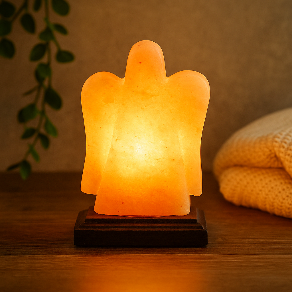 Himalajska solna lampa figura anđela