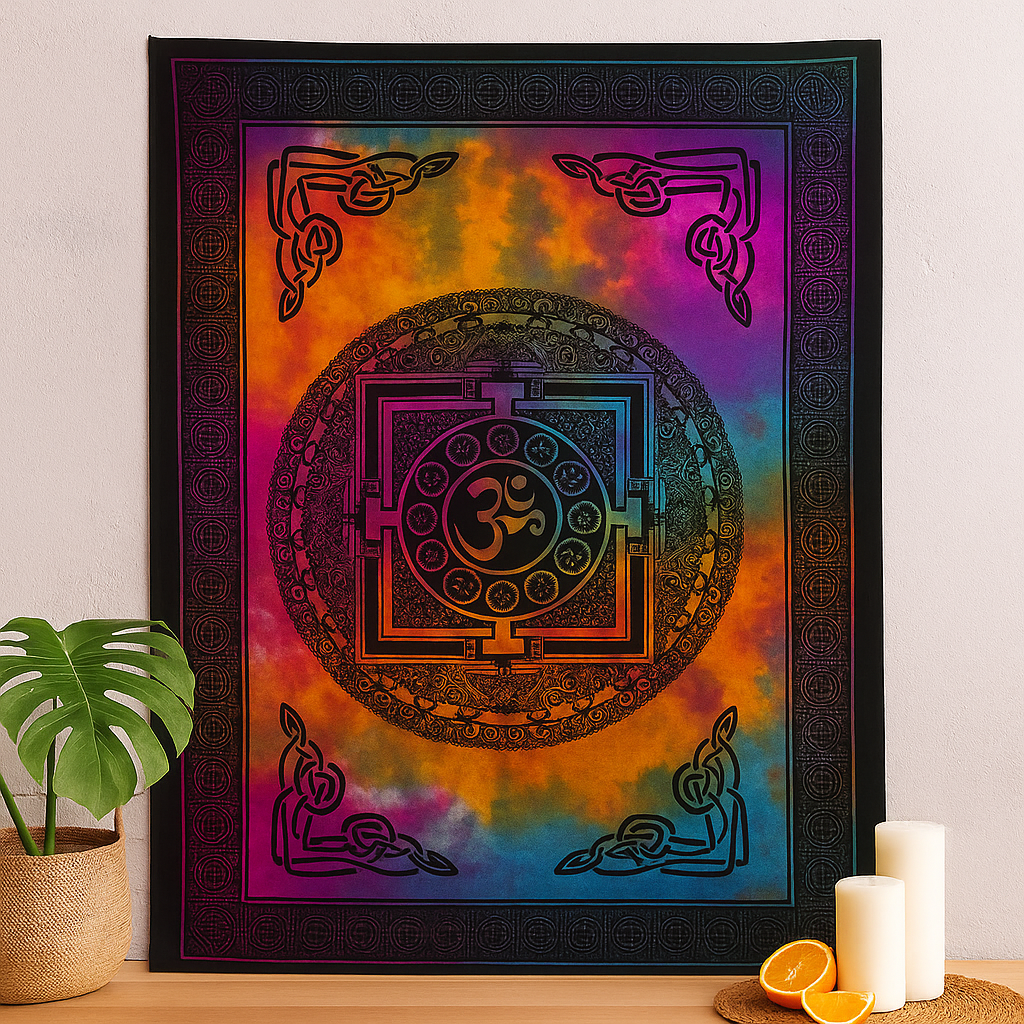 Wandkunst aus Baumwolle - Heiliges OM