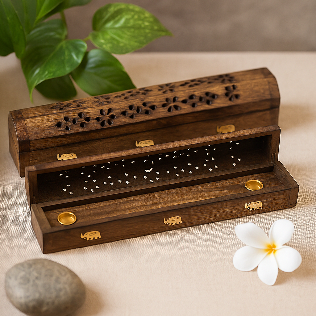 Incense Burner Natural Mango Wood