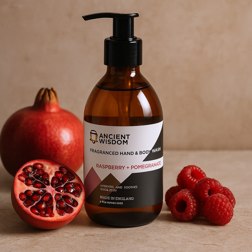 Himbeer- und Granatapfel-Hand- und Körperwaschmittel, 300 ml