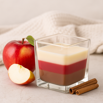 Apple Cinnamon Scented Jar Candle – Rainbow