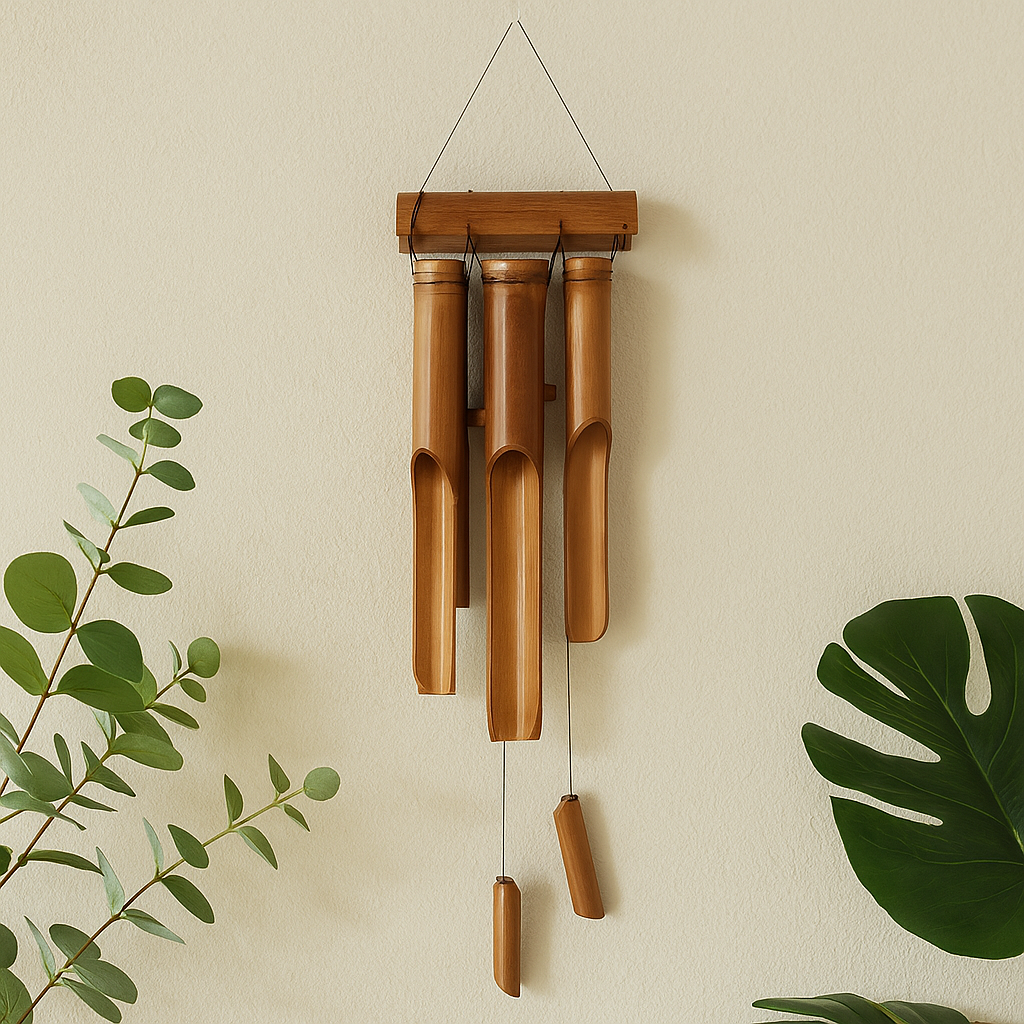 Bamboo Wind Chime Finish 6 Medium Tubes