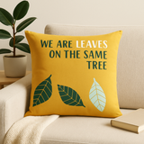 Памучен калъф за възглавница We Are Leaves жълт 45x45cm