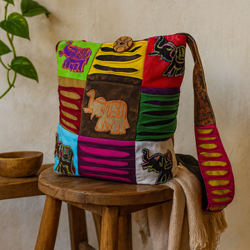 Bolso bandolera Elefante chocolate