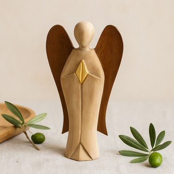 Wooden Angel Figurine
