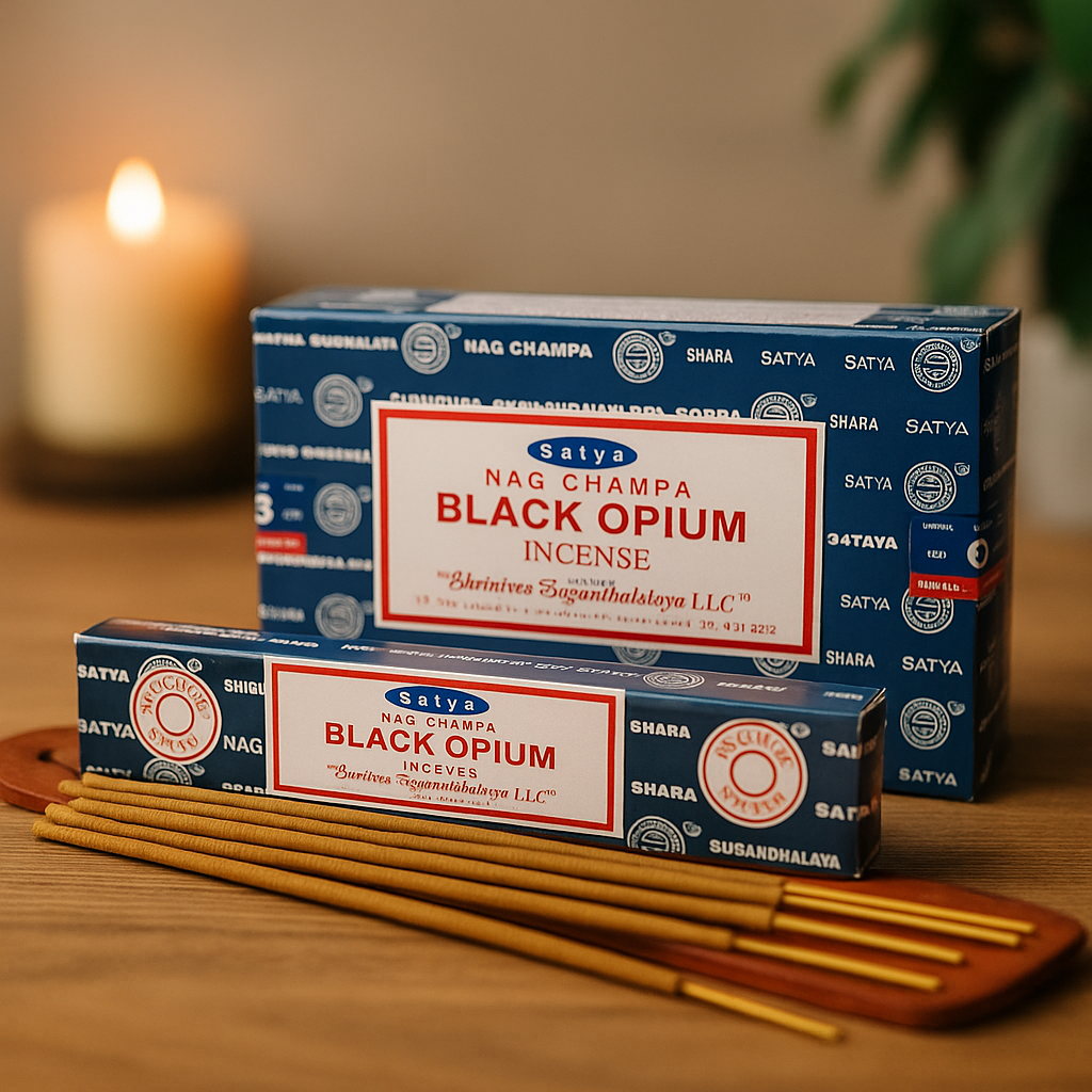 Fekete Opium Füstölőpálcikák 15g Satya